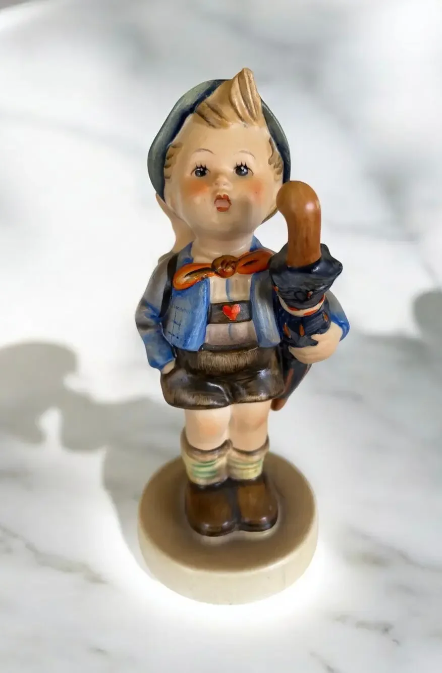 VINTAGE German Goebel Hummel 1948 Home from Market Boy with Pig Figurine 198 2/0